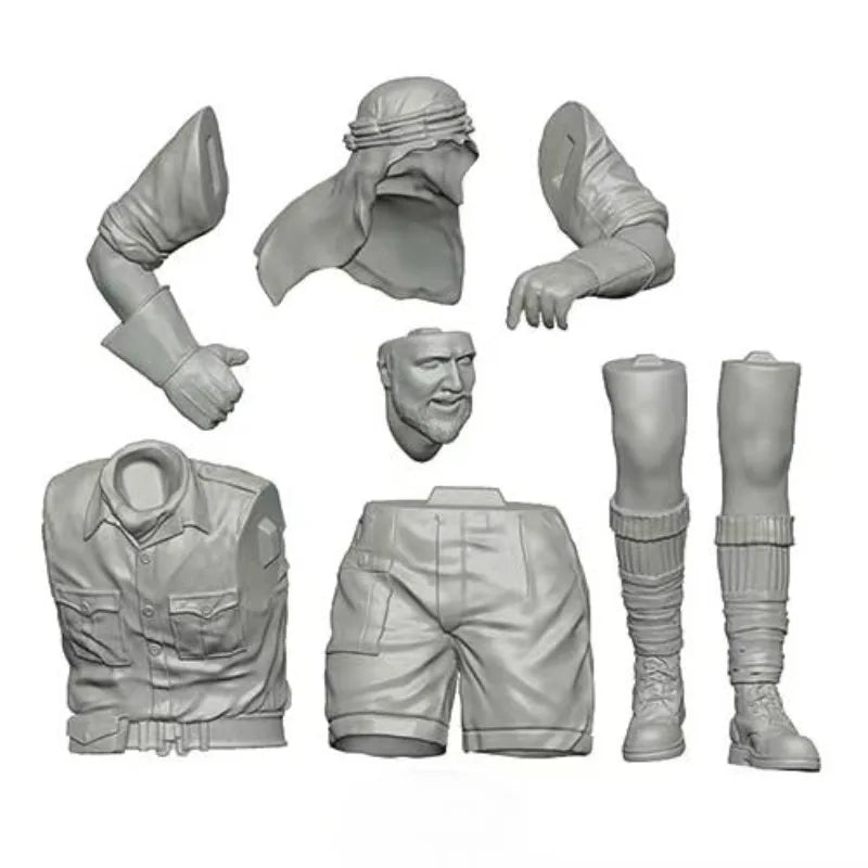 WWII British SAS Patrol Car Crew 1/35 Resin Figure Set - 1/35 resin model view 3