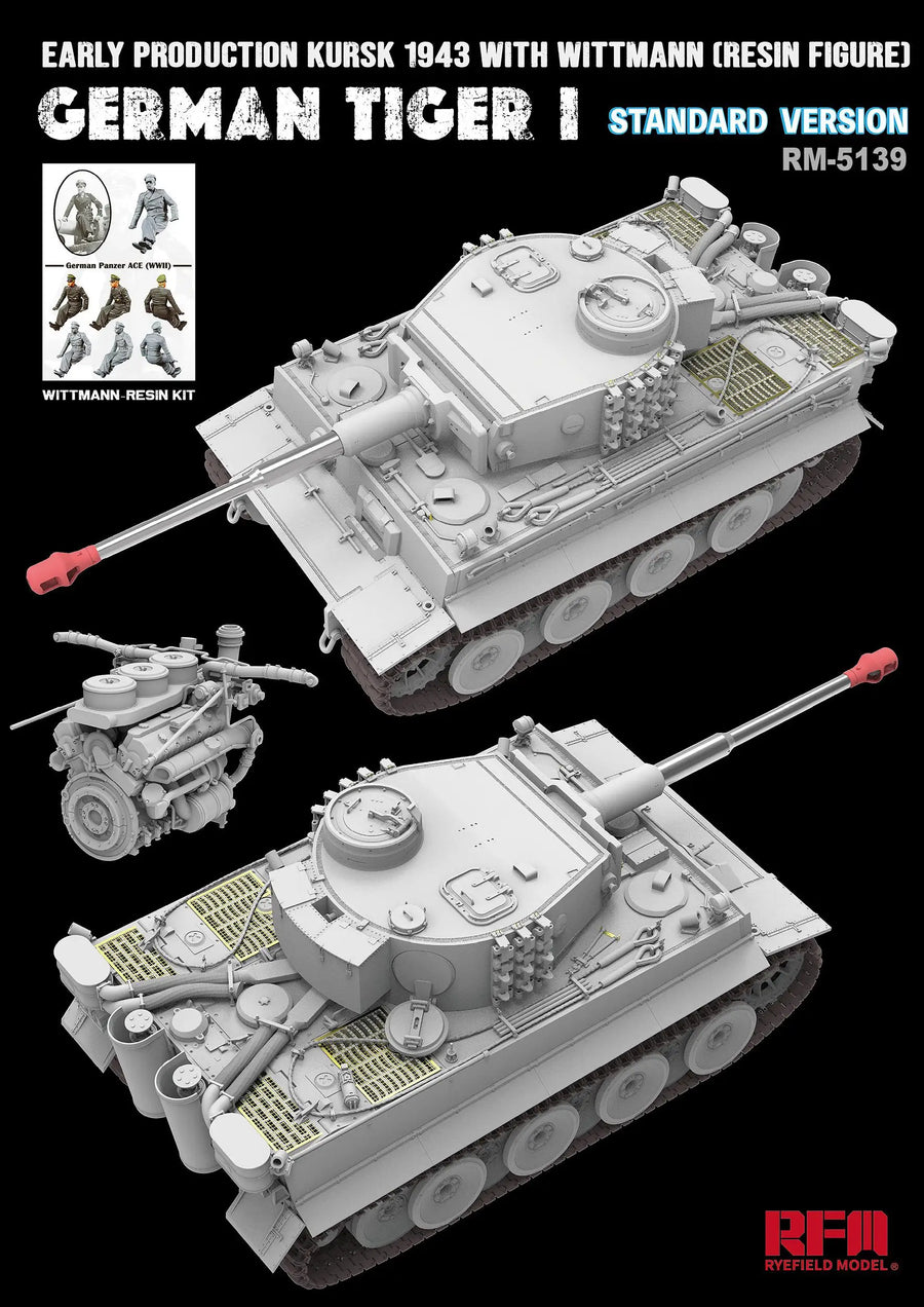 WWII German Tiger I Early Production Kursk 1943 1/35 Resin Model Kit - 1/35 resin model view 2