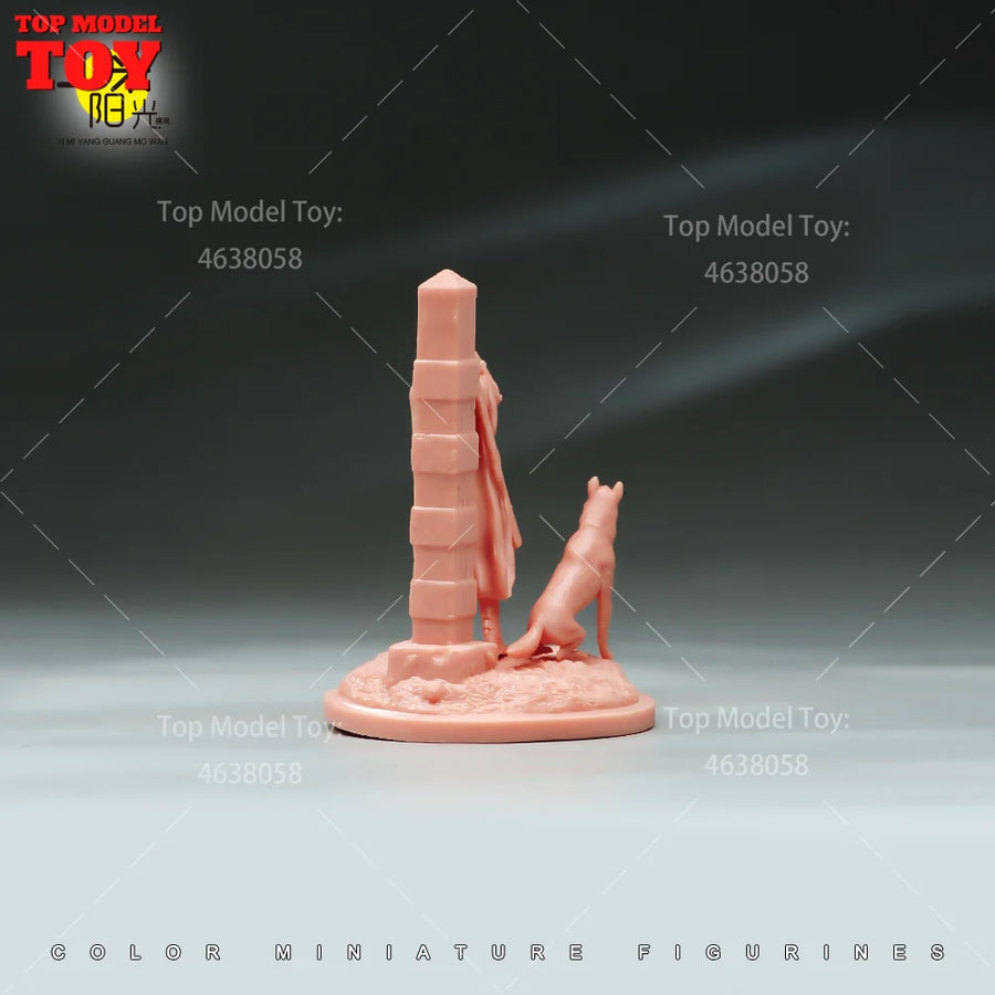 Soviet Border Guard with Military Dog and Border Post 1/35 Resin Diorama Set - resin model view 5