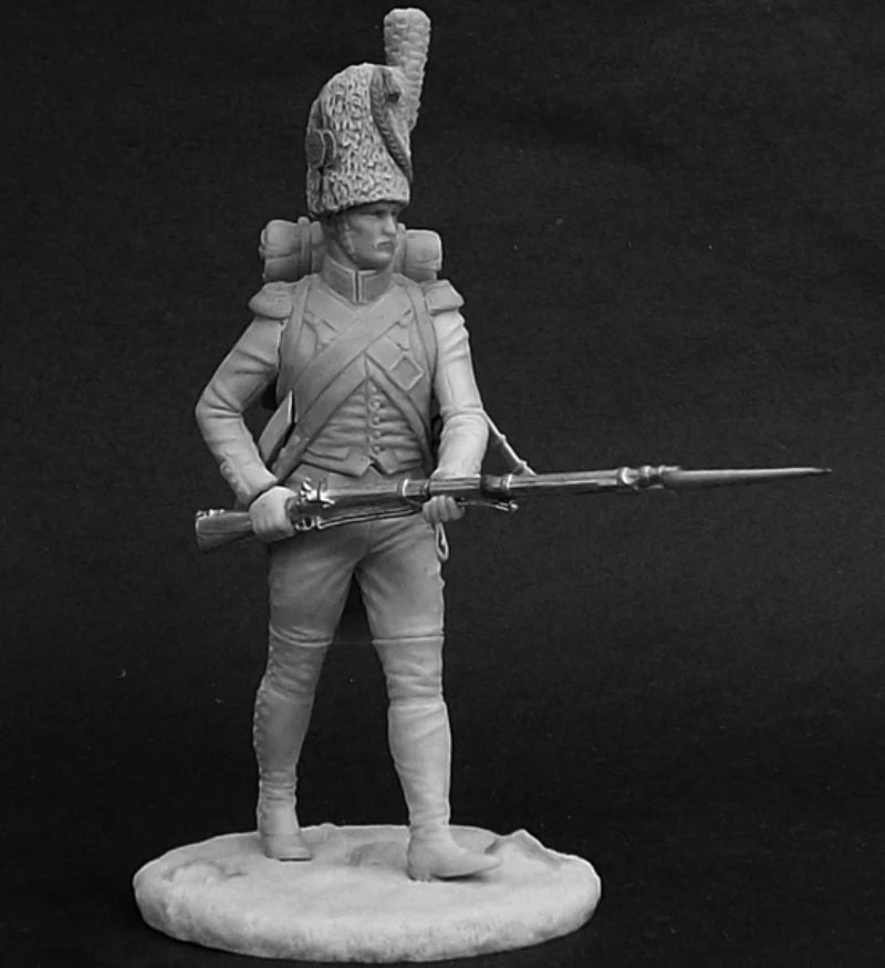 French Cavalry Officer with Musket 54mm Resin Figure Kit - 54mm resin model view 2