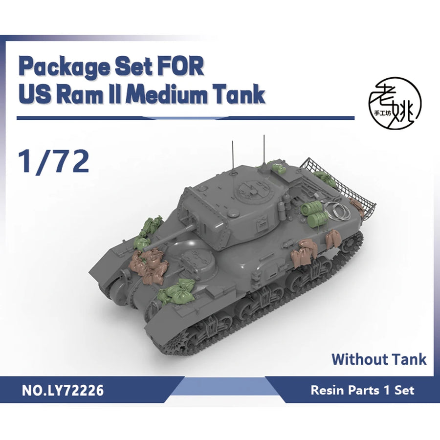 US M4A1 Ram II Medium Tank 1/35 Resin Model Kit - 1/35 resin model view 2