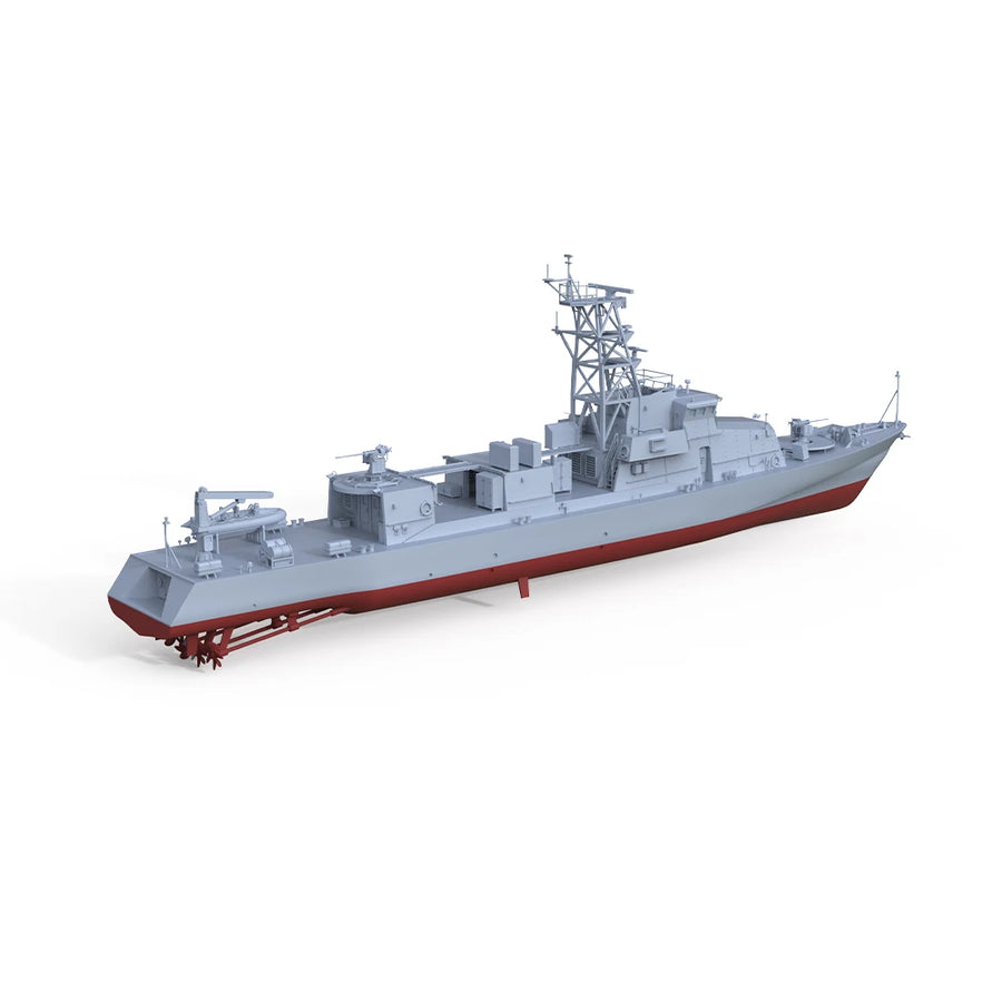 US Navy Cyclone-Class Coastal Patrol Gunboat 1/700 Resin Model Kit - 1/700 resin model view 3