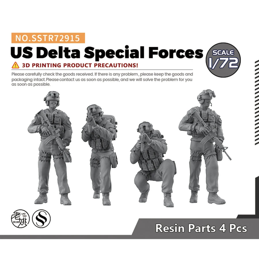 US Delta Force Special Operations Team 1/35 Resin Figure Kit - 1/35 resin model view 2