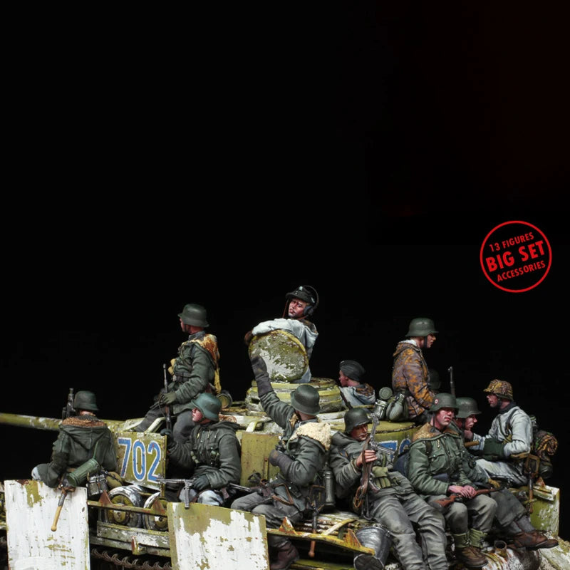 WWII Allied Soldiers 13-Figure Diorama Set 1/35 Resin Kit - 1/35 resin model view 4