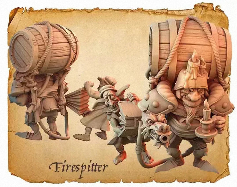 Moonstone Firespitter Resin Character Figure Kit - resin model view 2