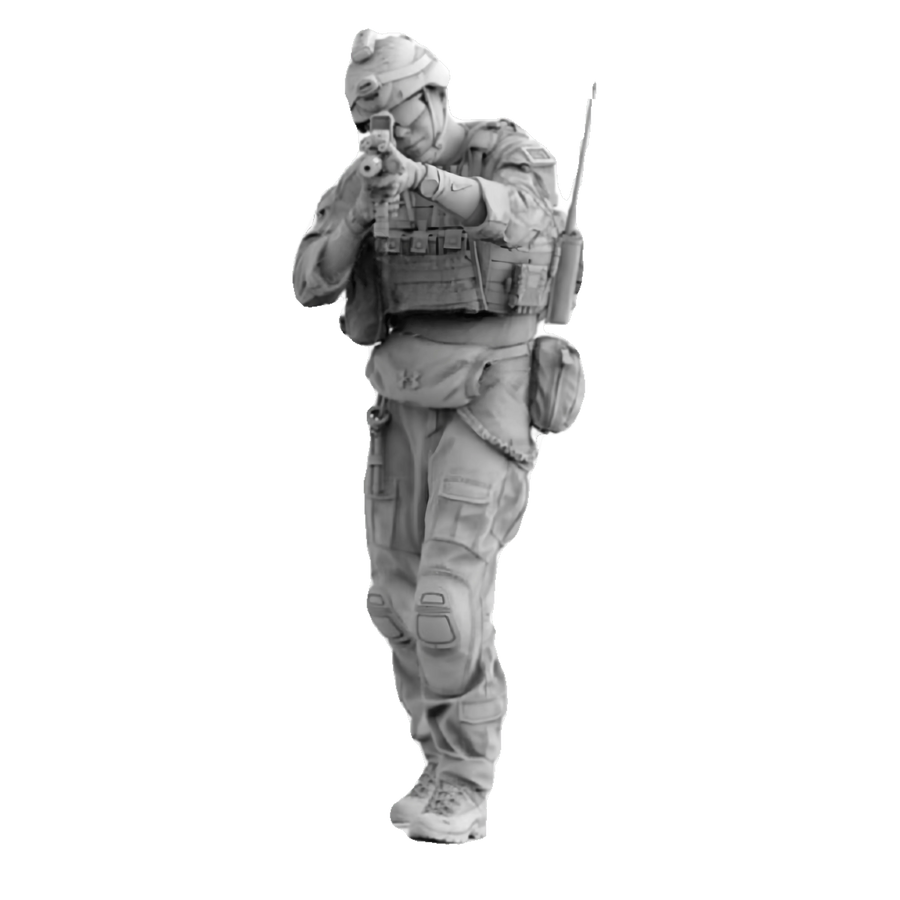 Modern US Navy SEAL Operator 1/16 Resin Figure Kit - 1/16 resin model view 4