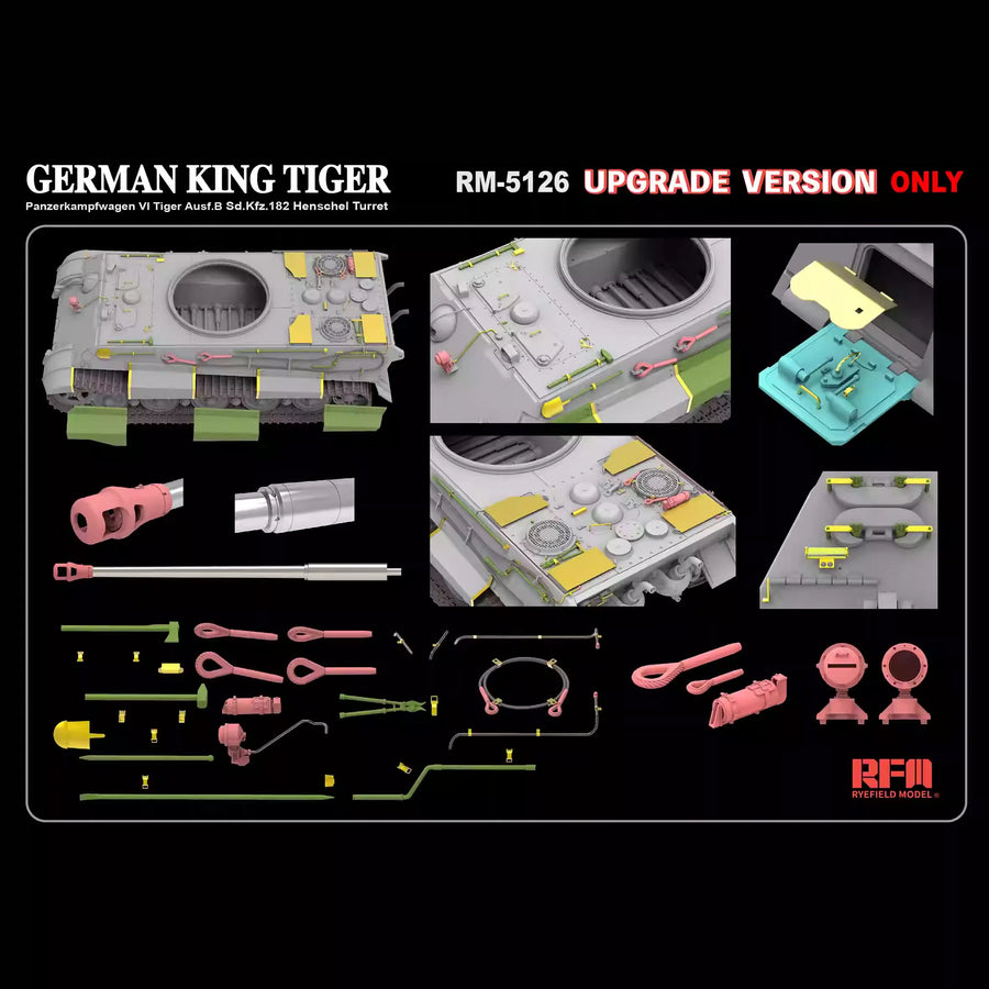 German King Tiger Panzer Tank 1/35 Resin Model Kit - 1/35 resin model view 4