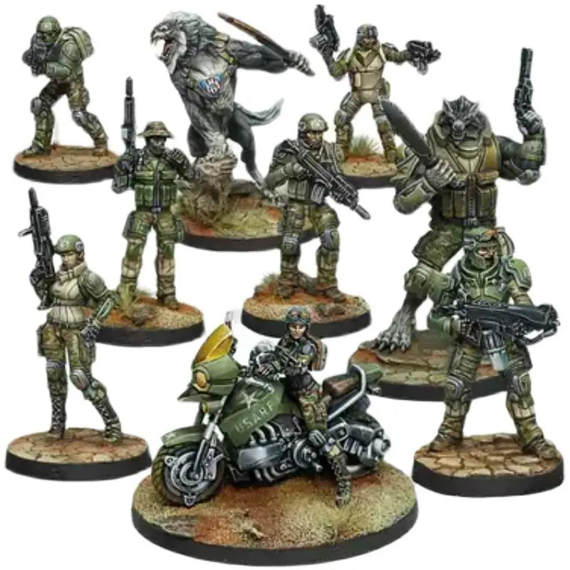 USAriadna Military Squad 9-Figure Resin Model Kit Set - resin model view 2