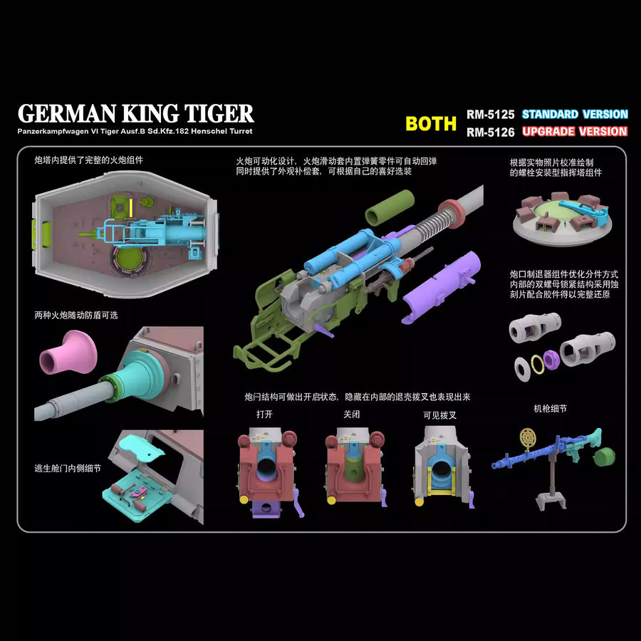 German King Tiger Panzer Tank 1/35 Resin Model Kit - 1/35 resin model view 5