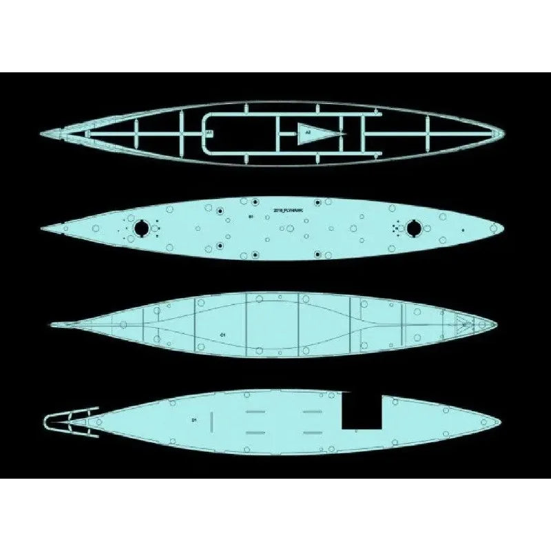 German Battleship Bismarck 1941 1/700 Scale Resin Model Kit - 1/700 resin model view 4