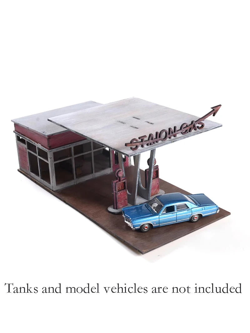 1:72 Scale Military Gas Station Diorama Resin Model Kit - 1/72 resin model view 4