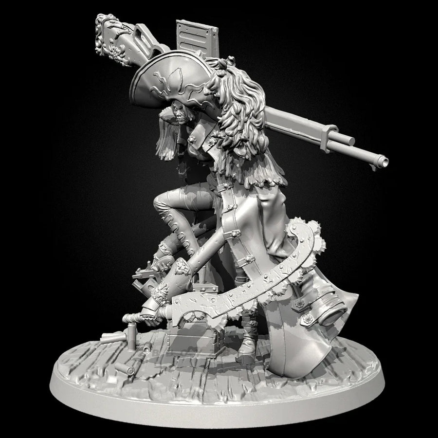Winged Angel Warrior with Gatling Gun 38mm Resin Figure Kit - 38mm resin model view 5