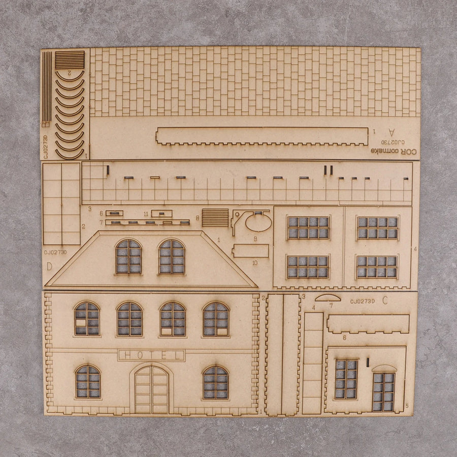 European Street Building Complex 1/72 Resin Diorama Kit - 1/72 resin model view 6