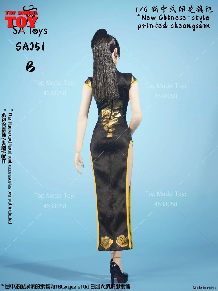 1/6 Chinese Cheongsam Female Figure Set Resin Model Toy 4 Styles - 1/6 resin model view 5