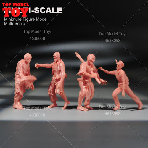 Zombie Prisoner Walking Figure 1/64 Scale Resin Diorama Model