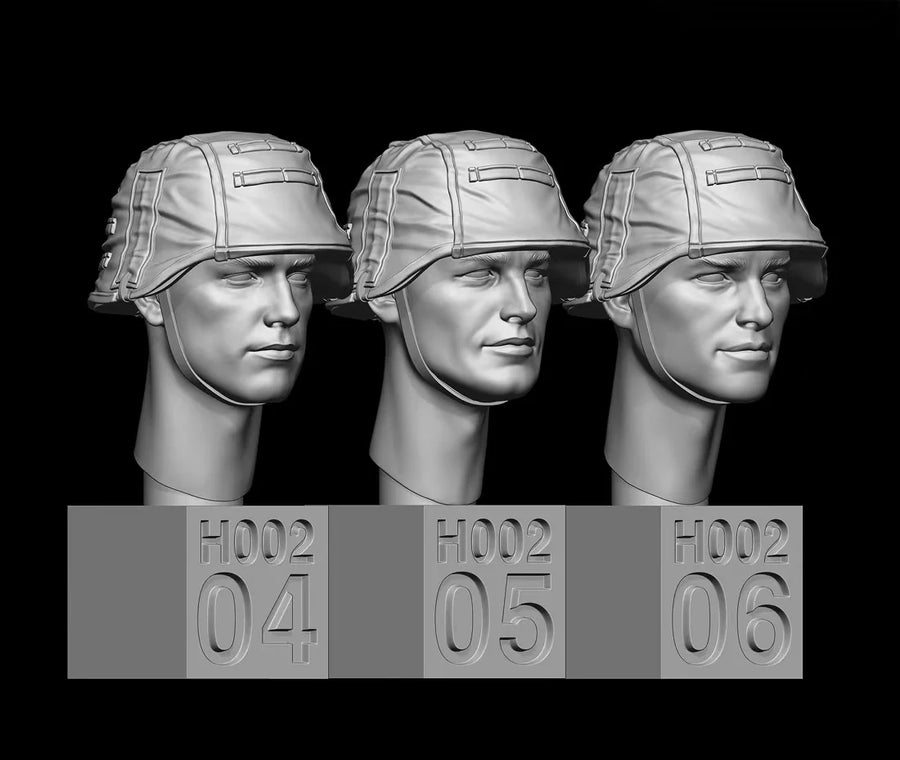 WWI German Soldier Helmeted Head Resin 1/35 Scale Figure Kit - 1/35 resin model view 5