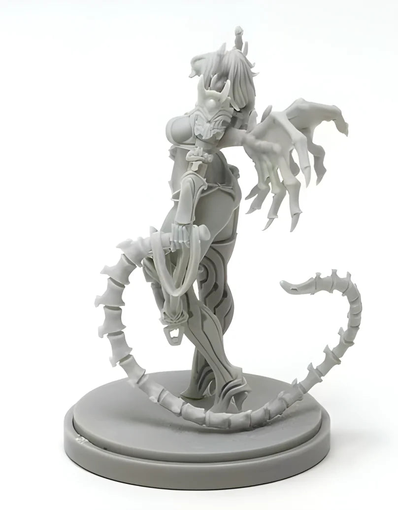 Dark Paladin Demon Warrior 28mm Resin Figure Kit - 28mm resin model view 2