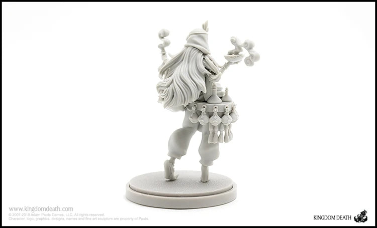 Fantasy Female Sorceress with Dual Scythes Headdress 75mm Resin Figure Kit - resin model view 3