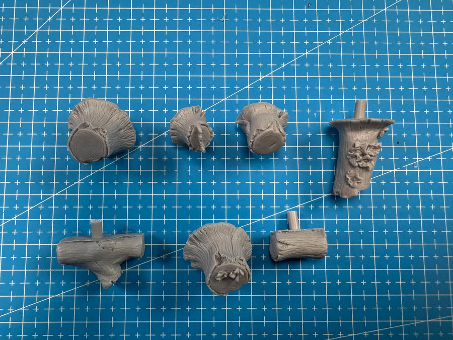 Stump Layout Props Resin Terrain Kit 1/35 Scale - 8-Piece Set - 1/35 resin model view 2