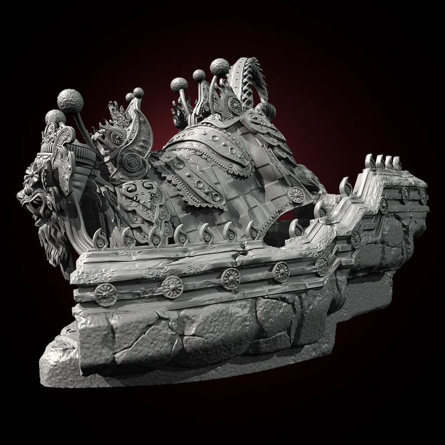 Oriental Foo Dog Lion Pair 50mm Resin Diorama Figure Kit - 50mm resin model view 4