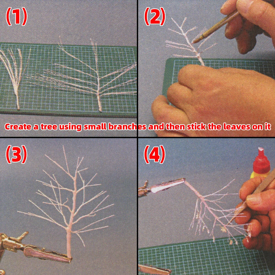 1:48 & 1:35 Scale Calathea Plant Tree Models Resin Diorama Kit - 1/35 resin model view 3