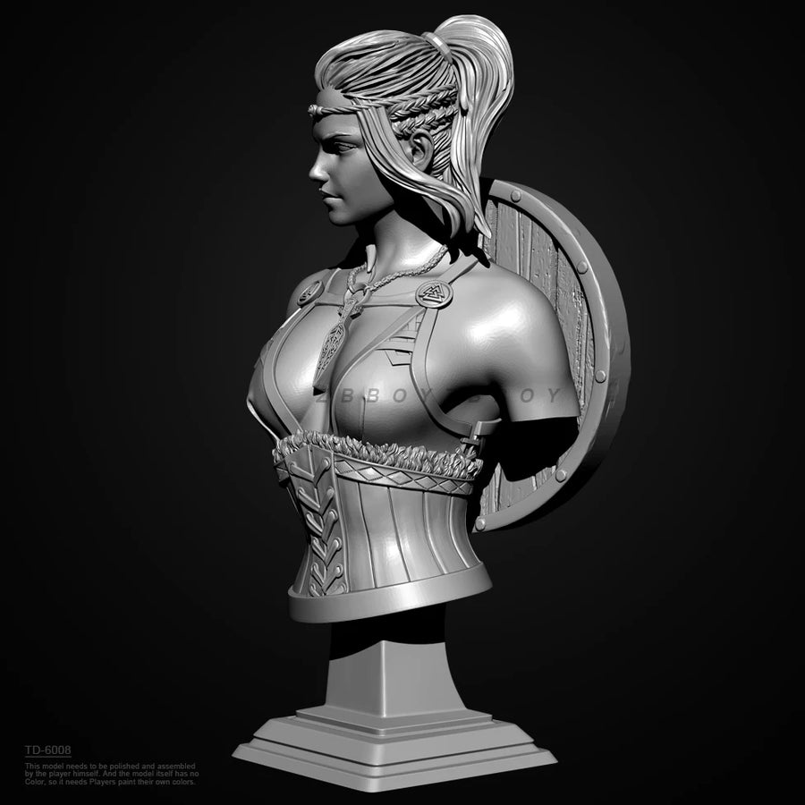 Fantasy Warrior Princess Bust - 55mm Resin Figure - 55mm resin model view 3