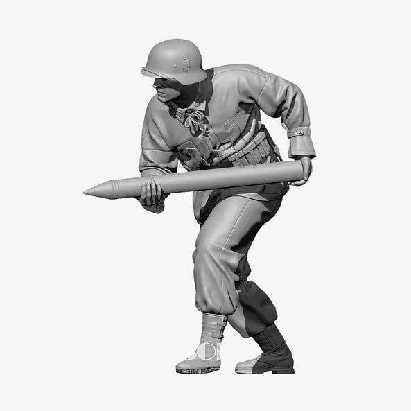 WWII Soldier Gun Crew Team 1/35 Scale Resin Figure Diorama Set - 1/35 resin model view 5