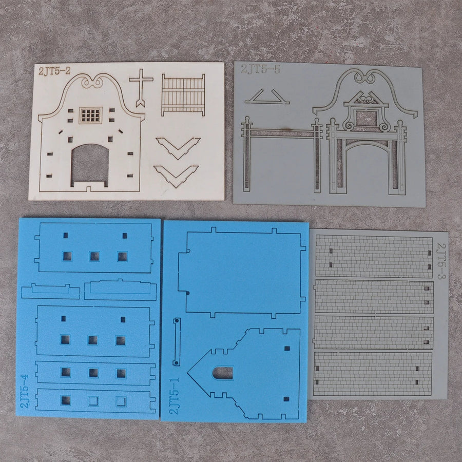 European Church Cathedral with Bell Tower 1:72 Resin Terrain Model Kit - 1/72 resin model view 7