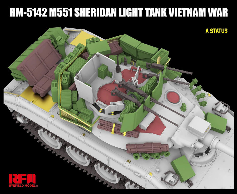 M551 Sheridan Light Tank Vietnam War 1/35 Resin Model Kit - 1/35 resin model view 5