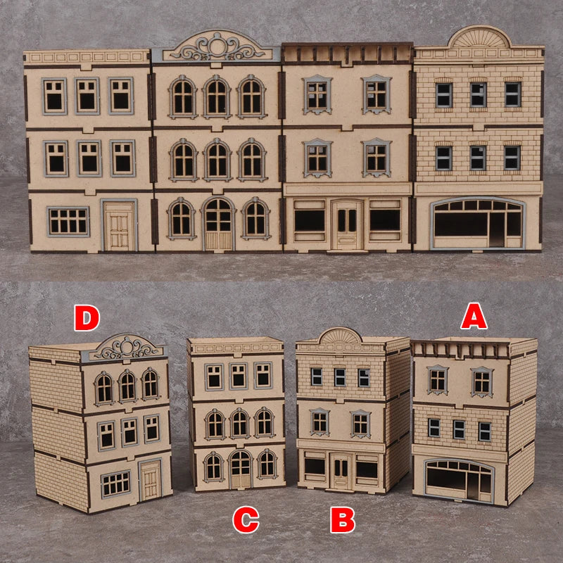 European Brick Townhouse Shop Building 1/72 Resin Terrain Kit - 1/72 resin model view 6