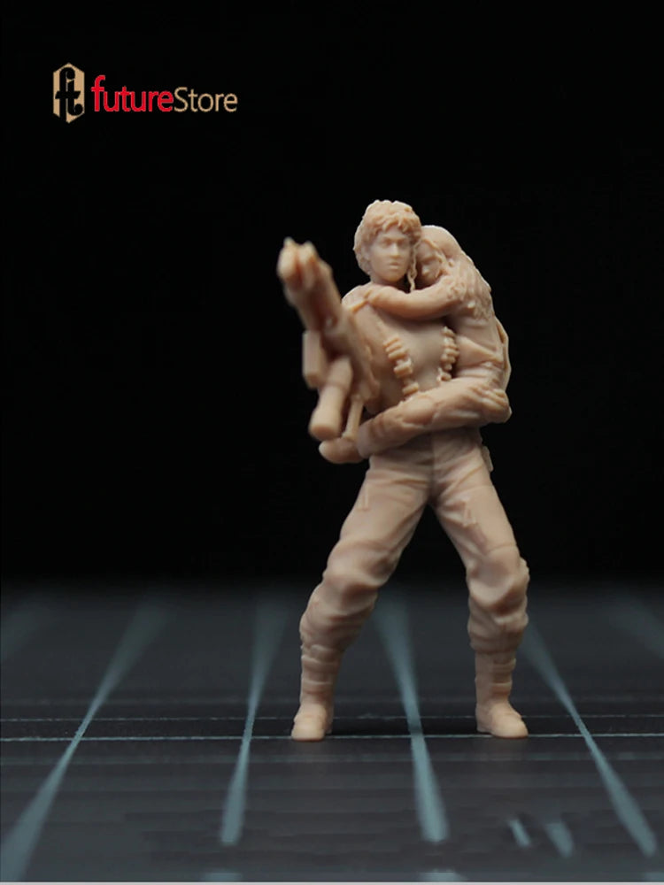 Sci-Fi Soldier with Rifle 1/64 Resin Figure Kit - 1/64 resin model view 4