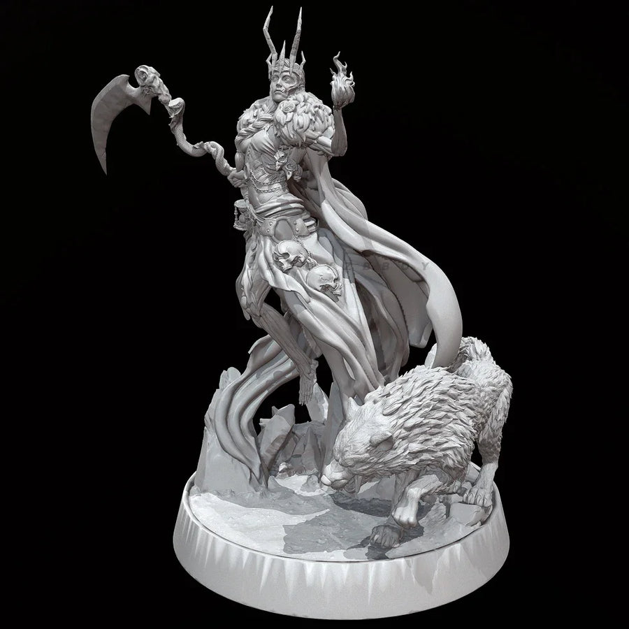 Demon Sorceress with Scythe 1/18 Resin Figure Kit - 1/18 resin model view 2