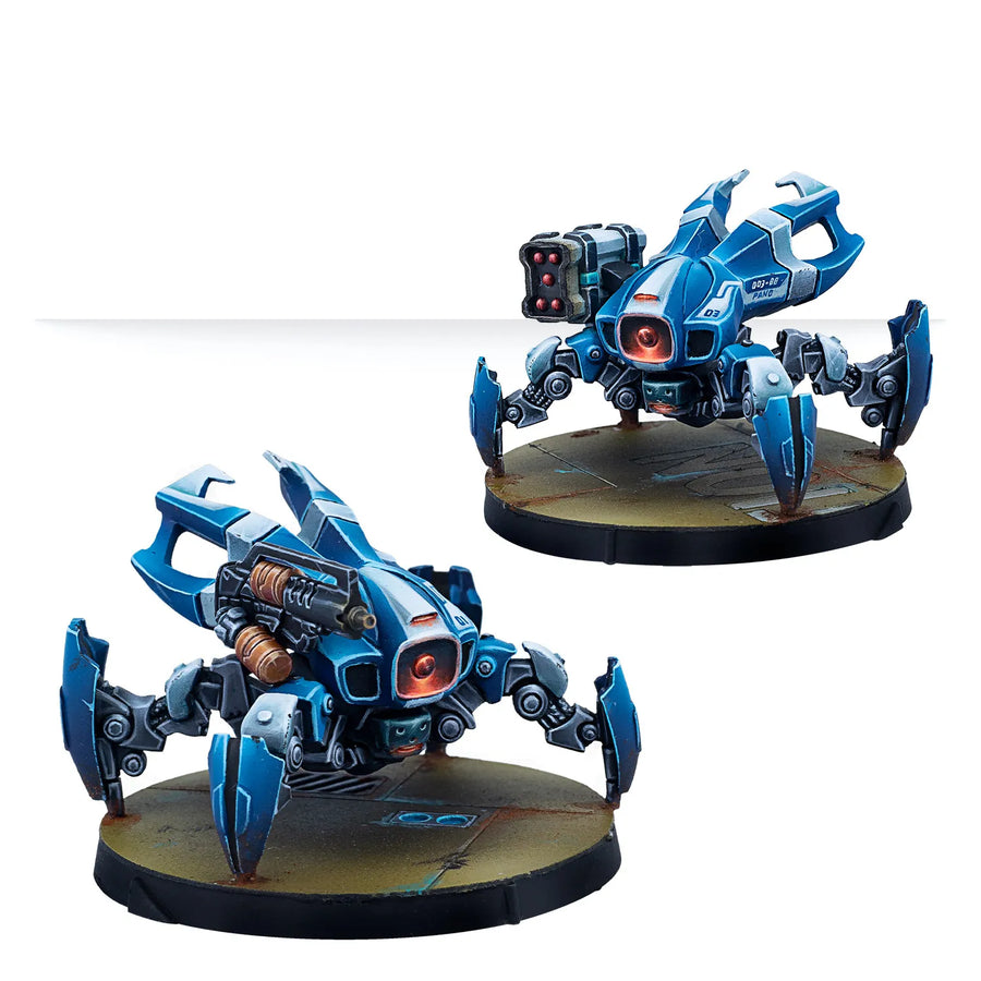 Blue Combat Drone Set with Resin Figures - 28mm Scale Model Kit - 28mm resin model view 2