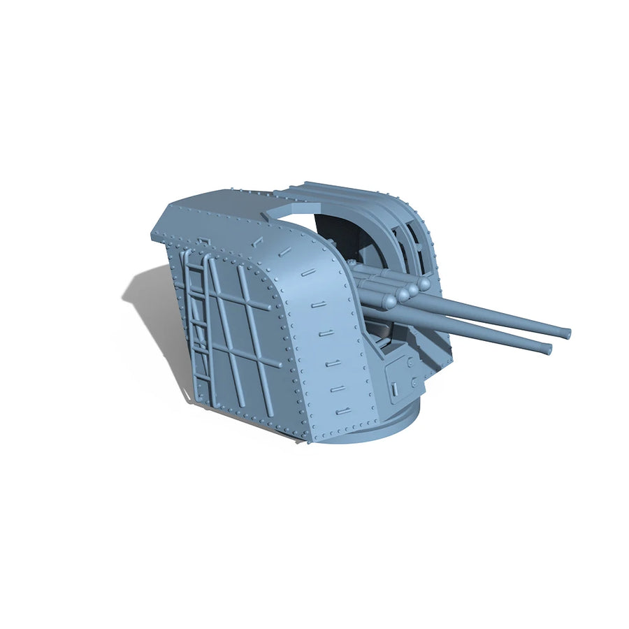Japanese Mogami Heavy Cruiser Secondary Gun Turret 1/700 Resin Kit - 1/700 resin model view 2