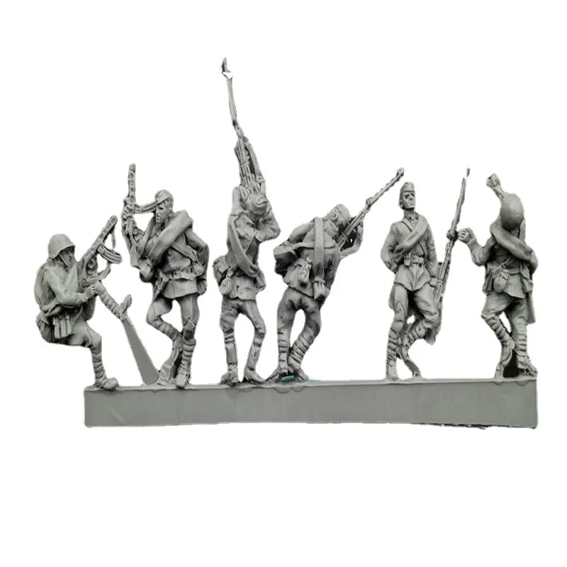 WWII Soviet Infantry Casualties and Prone Figures 1/72 Resin Kit - resin model view 3
