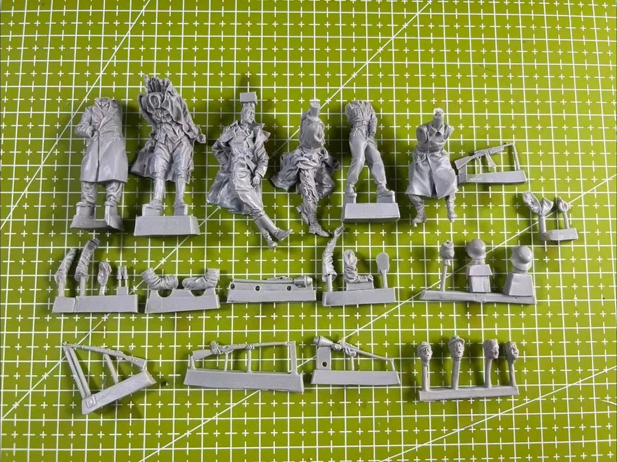 WWII German Wehrmacht Infantry Combat Set 1/35 Resin Figure Kit - unpainted resin model kit