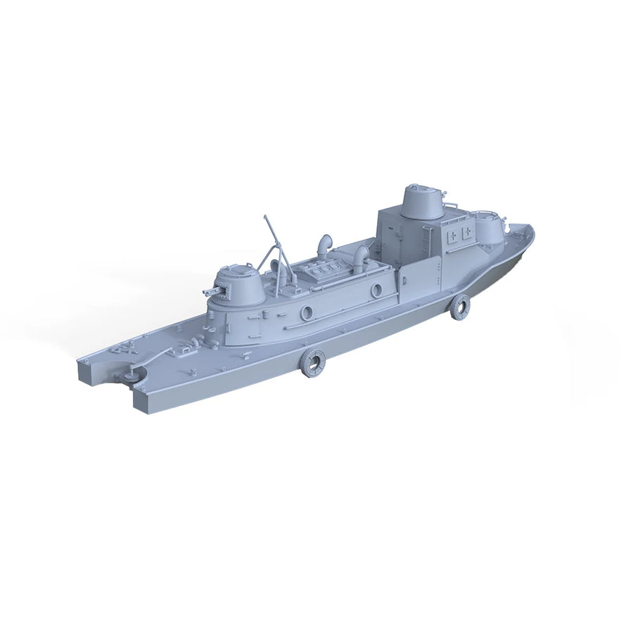 IJN Soukou-Tei Armored Gunboat 1/700 Resin Model Kit - 1/700 resin model view 5