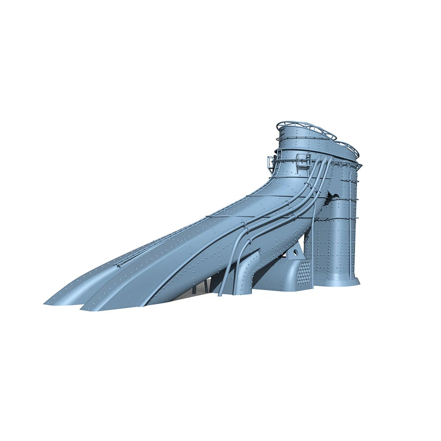 IJN Mogami Class Cruiser Smokestack 1/350 Resin Upgrade Kit - 1/350 resin model view 2