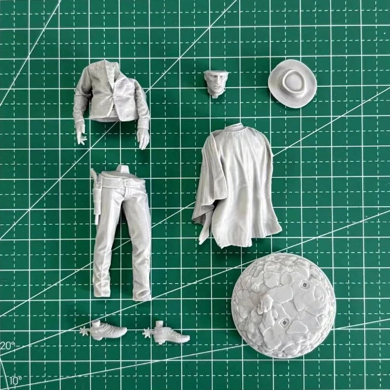 Wild West Cowboy in Poncho 1/24 Resin Figure Kit - resin model view 5