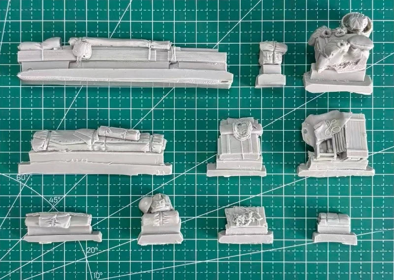 WWII German Elefant Tank Accessories 1/35 Scale Resin Detail Kit - 1/35 resin model view 3