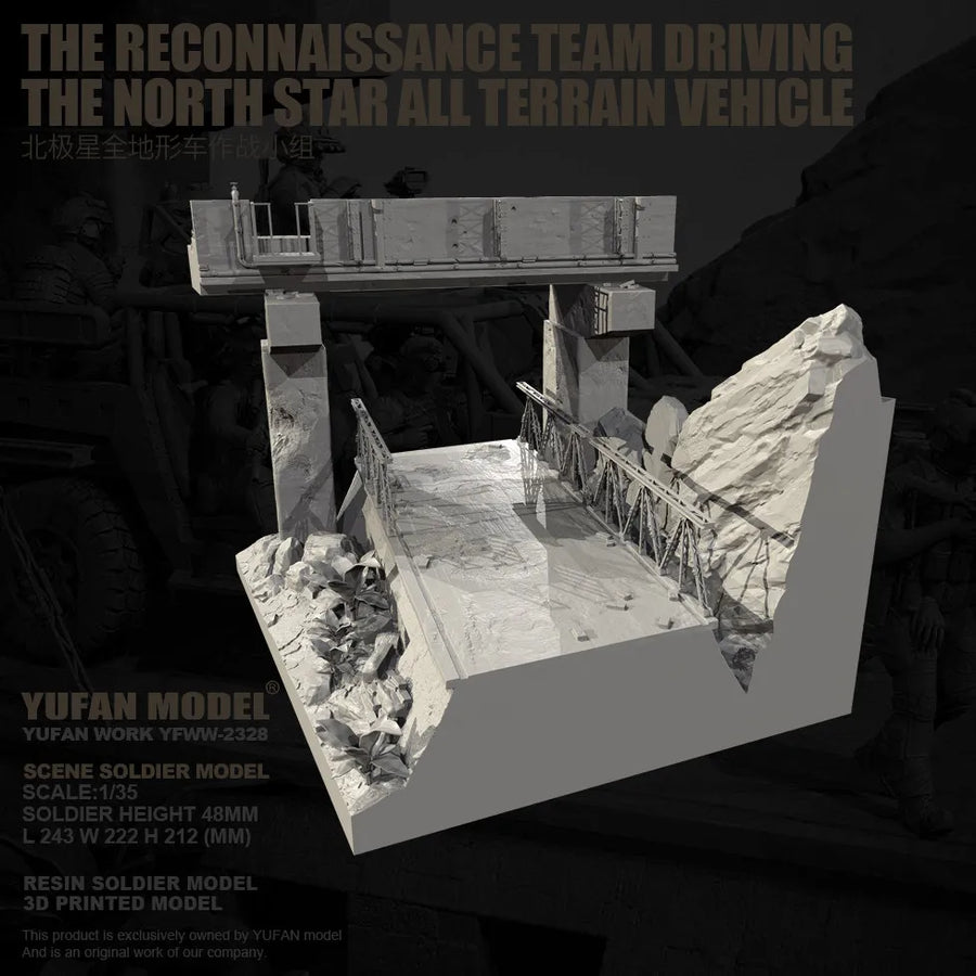 Modern Military Fortified Outpost Diorama 1/35 Resin Kit - resin model view 3