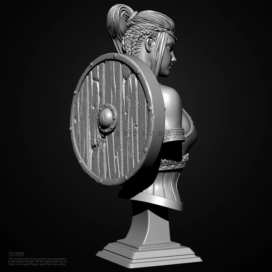 Fantasy Warrior Princess Bust - 55mm Resin Figure - 55mm resin model view 4