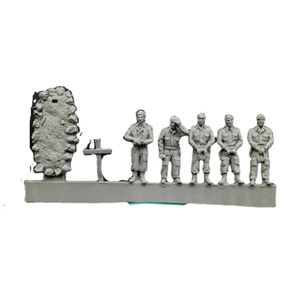 Modern Military Funeral Scene with Cross and Ruins 1/72 Resin Diorama Kit