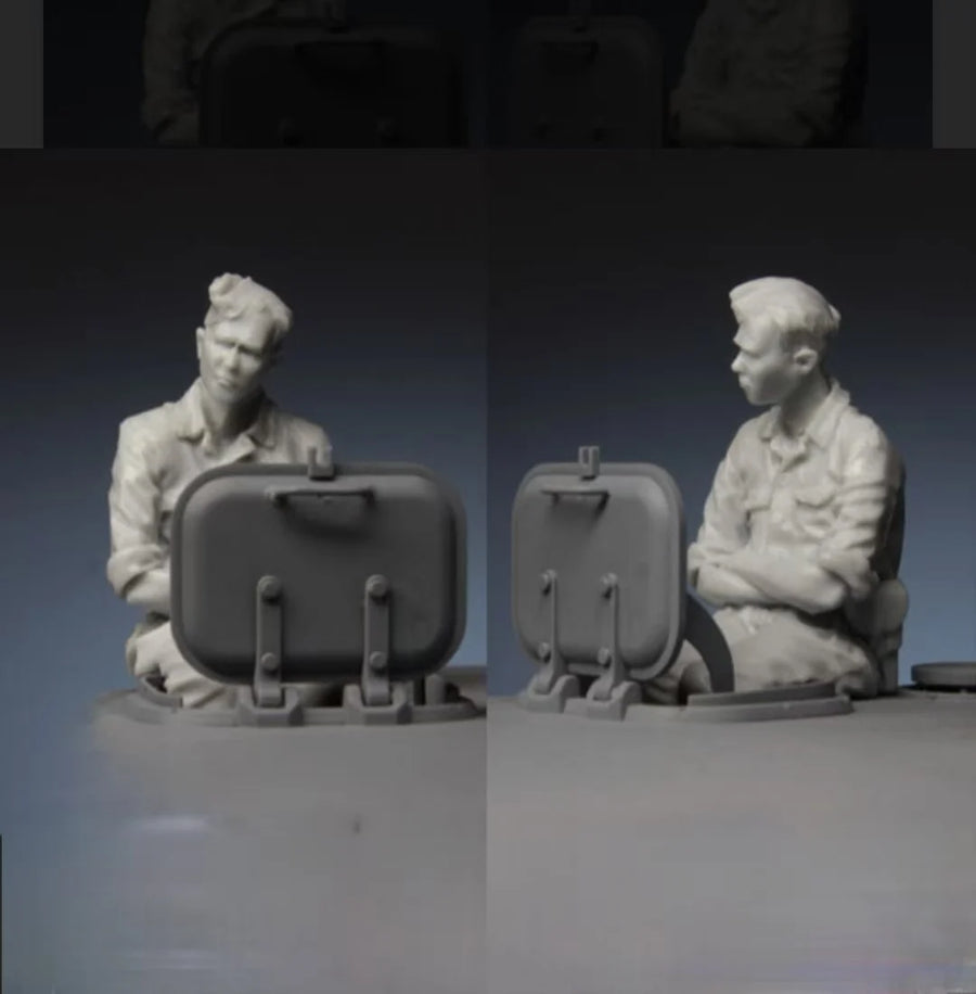 WWII German Panzer Crewman Kursk 1943 1/35 Resin Figure - 1/35 resin model view 4