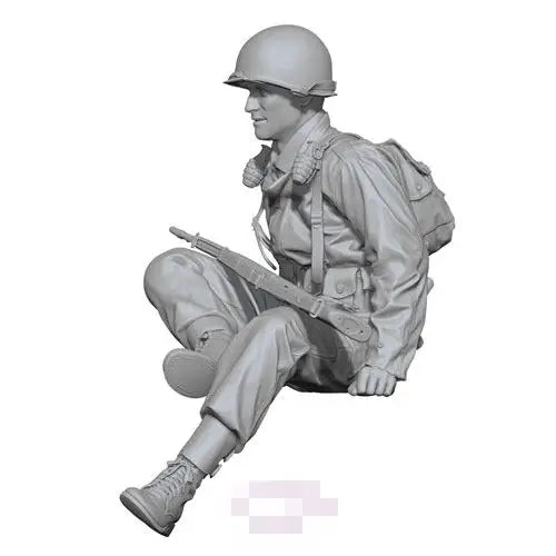 WWII US Army Soldier with M1 Garand 1/16 Resin Figure - 1/16 resin model view 3