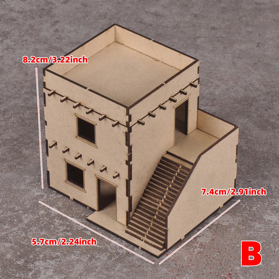 Middle Eastern Fort Compound 1:72 Resin Terrain Diorama Kit - 1/72 resin model view 3