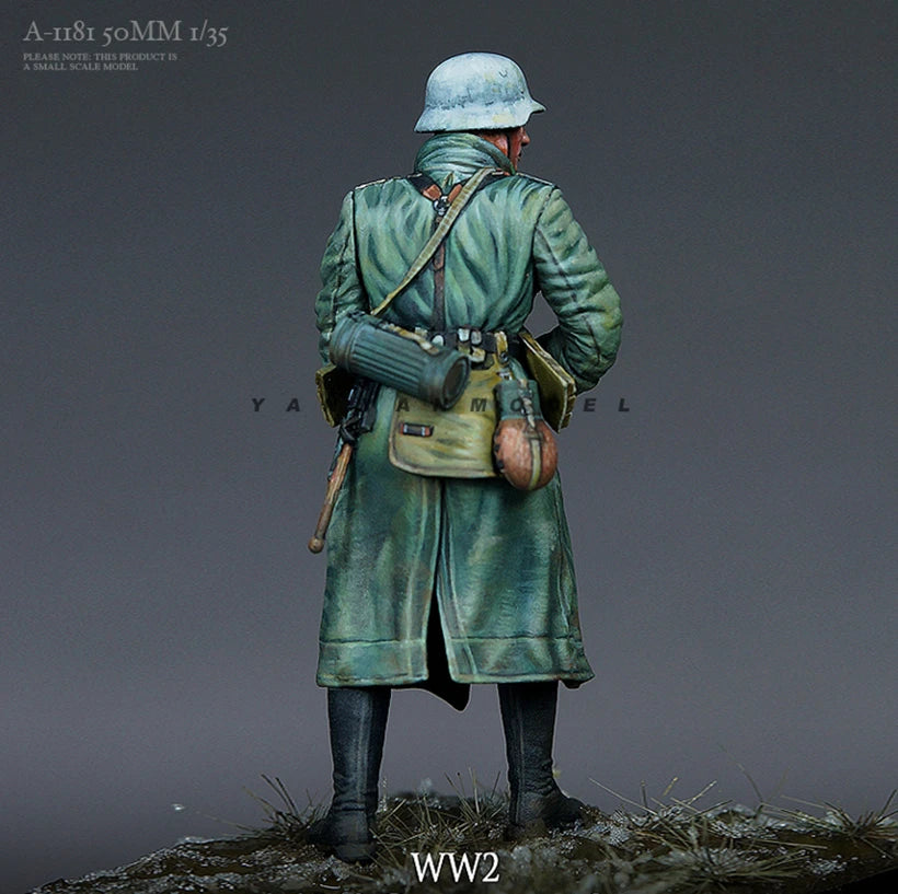 WWII German Soldier Winter Coat 1/35 Resin Figure Kit - 1/35 resin model view 3