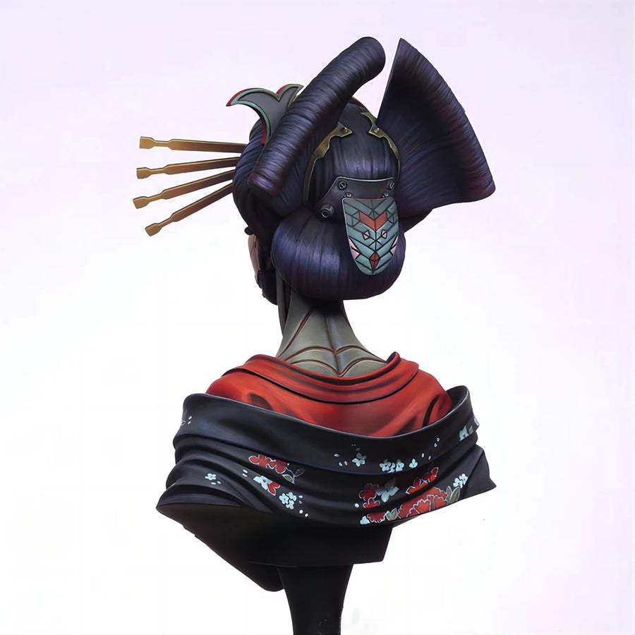 Cyberpunk Geisha Queen 1/12 Resin Bust Figure - 1/12 resin model view 6