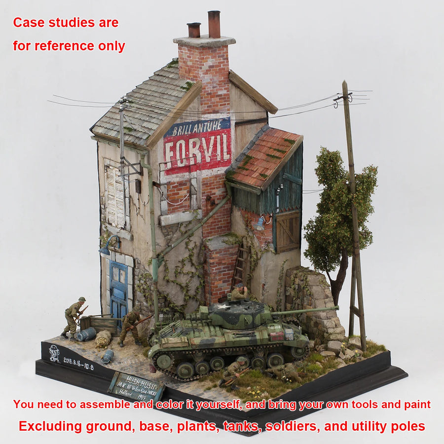 Brillantine Forvil French Town Building 1/35 Resin Diorama Kit - resin model view 3