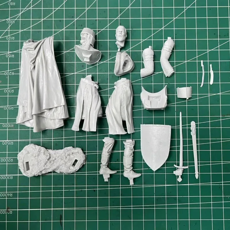 Crusader Knight with Red Cross Shield 90mm Resin Figure - 90mm resin model view 5